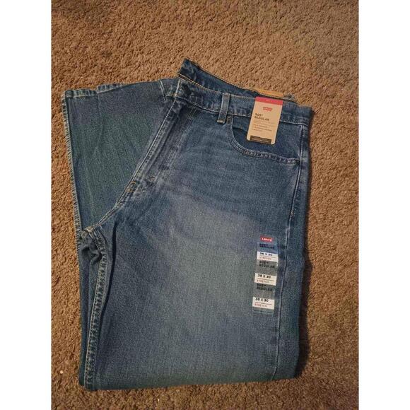 NEW MENS LEVIS 505 REGULAR FIT BLUE JEANS STRAIGHT LEG SIZE 38 X 30 005051649 - Picture 1 of 1